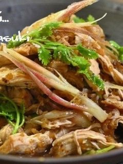 蒸し鶏と香菜の和えもの。-レシピのメイン写真