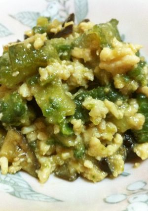 簡単美味しい！ゴーヤとなすの鶏そぼろ炒め-レシピのメイン写真