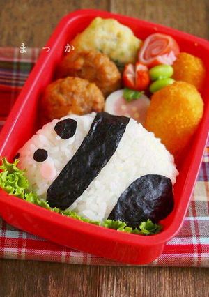 キャラ弁‐横向きパンダ-レシピのメイン写真