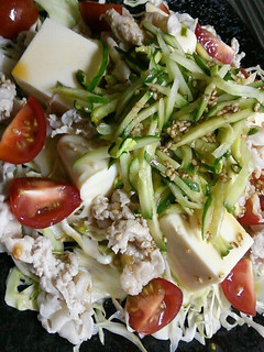 ペロリ!うまダレ豚しゃぶ豆腐サラダ♪-レシピのメイン写真