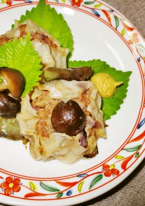 ナス&しめじのみそ味シュウマイ-レシピのメイン写真