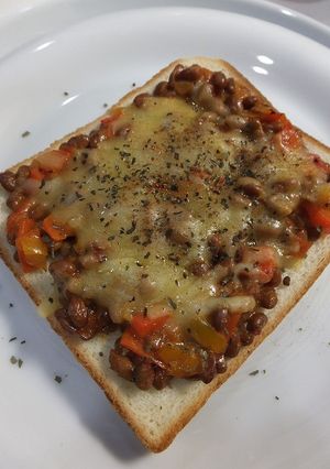 納豆トースト-レシピのメイン写真