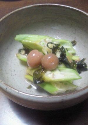 ﾋﾞｰﾙに、合いそうなｵｸﾗの梅和え-レシピのメイン写真