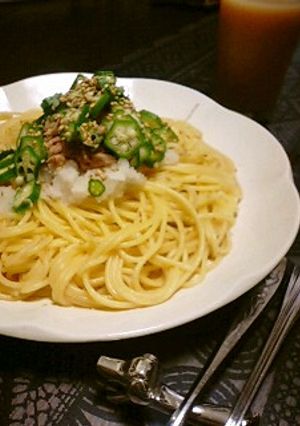 ツナとオクラのおろしパスタ✿～柚子風味～-レシピのメイン写真