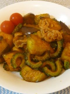 パパのナス&ゴーヤーの焼肉のたれ炒め-レシピのメイン写真