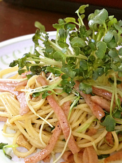 ハムと貝割れの森々パスタ-レシピのメイン写真