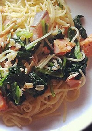 鮭とほうれん草のパスタ-レシピのメイン写真
