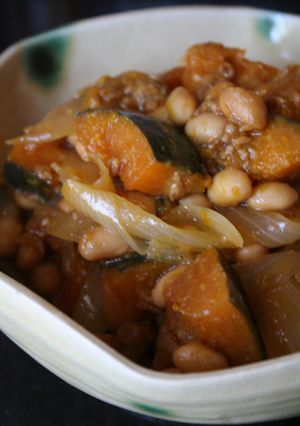 南瓜と大豆の油味噌煮-レシピのメイン写真