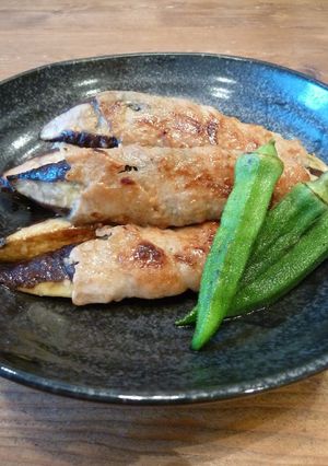簡単☆茄子の塩麹豚巻き☆生姜風味-レシピのメイン写真