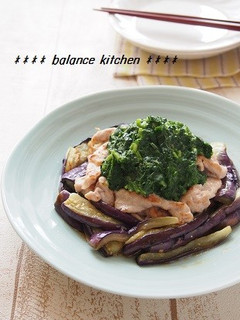 豚肉と茄子のソテーモロヘイヤポン酢かけ-レシピのメイン写真