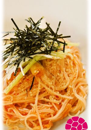 簡単♪キムチとこんぶ梅のそうめん-レシピのメイン写真