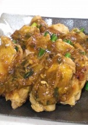 ニンニクの芽の肉巻き　なめたけソース-レシピのメイン写真