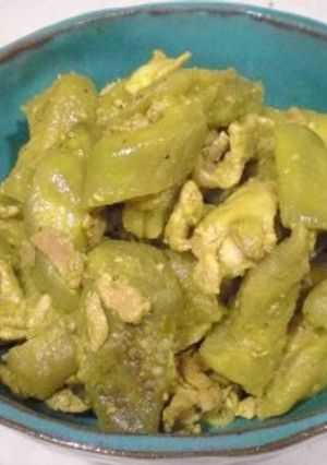 ナスと豚肉の柚子胡椒炒め　カレー風味-レシピのメイン写真