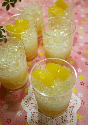 ＊ぷるるんキラキラ☆桃のカルピスゼリー＊-レシピのメイン写真