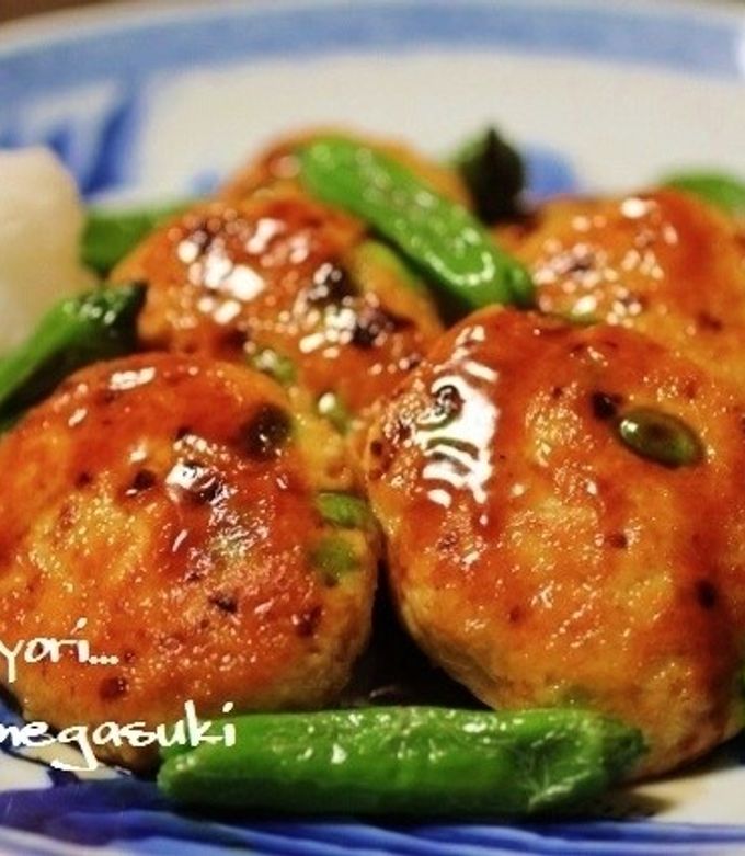 枝豆入り鶏つくね焼き。 by abichi 【クックパッド】 簡単おいしい