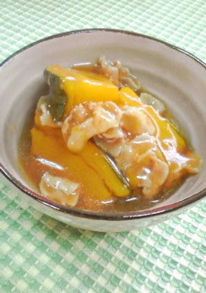 かぼちゃの豚しゃぶあんかけ-レシピのメイン写真