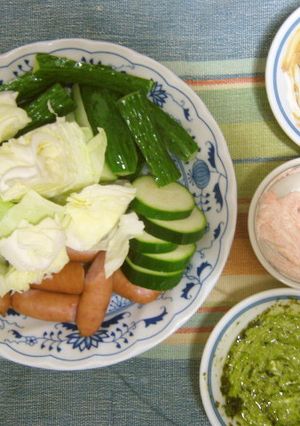 ダイエットに！野菜スティック三種のソース-レシピのメイン写真