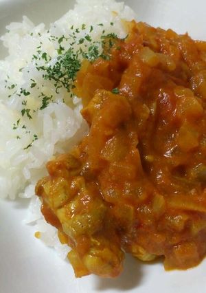 簡単♪美味しいチキントマトカレー♪-レシピのメイン写真