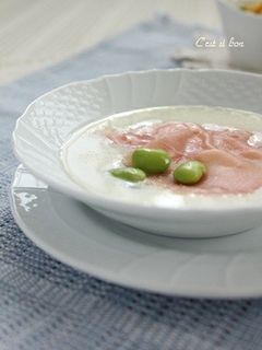 枝豆と生ハムのビシソワーズ-レシピのメイン写真