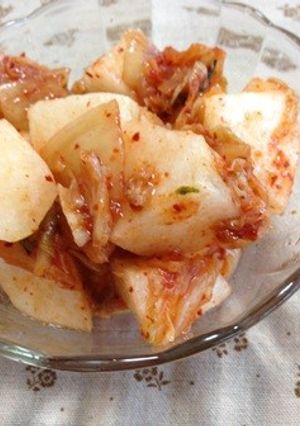 材料2つ♪梨のキムチカクテキ-レシピのメイン写真