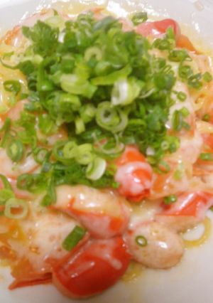 トマト入り塩焼きそばのとろけるチーズかけ-レシピのメイン写真