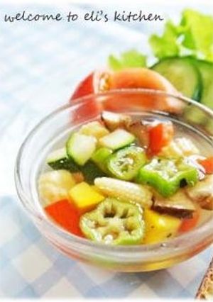 夏野菜のゼリー寄せ♪簡単ﾊﾞｰｼﾞｮﾝ♪-レシピのメイン写真