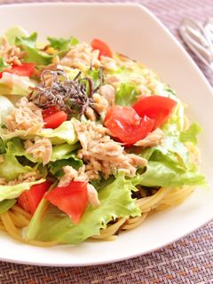 塩昆布で和風サラダ仕立ての冷製パスタ-レシピのメイン写真