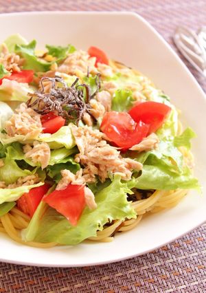 塩昆布で和風サラダ仕立ての冷製パスタ-レシピのメイン写真