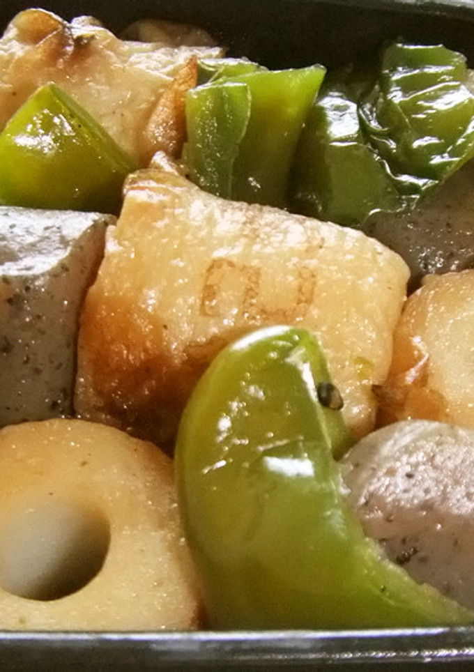 麺つゆで♪こんにゃくとちくわの簡単炒め煮-レシピのメイン写真