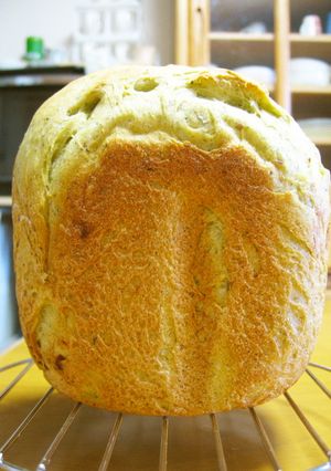 HB☆和風がおいしい甘納豆入りよもぎパン-レシピのメイン写真