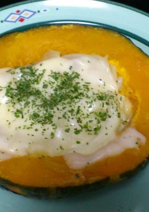 レンジのみ！かぼちゃチーズ-レシピのメイン写真