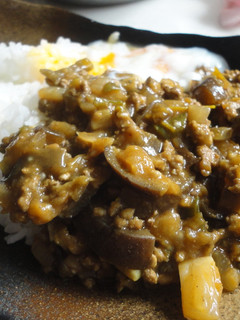 ナスとピーマンのキーマカレー-レシピのメイン写真