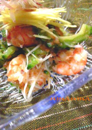 海老とゴーヤの梅肉和え-レシピのメイン写真