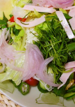 夏野菜のぶっかけそうめん-レシピのメイン写真