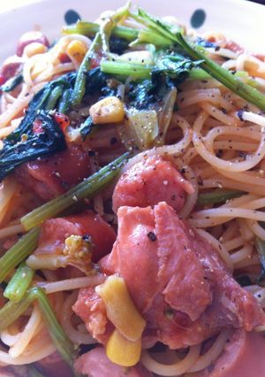 ほうれん草と鶏肉のトマトクリームパスタ-レシピのメイン写真