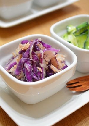 醤油麹紫キャベツとツナのサラダ-レシピのメイン写真