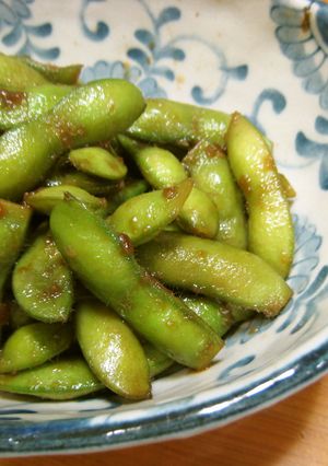 レンジおつまみ　枝豆　韓国風焼き肉たれ味-レシピのメイン写真