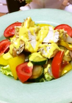 夏野菜たっぷりグリルチキンサラダ-レシピのメイン写真