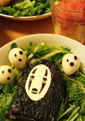 豆腐でつくるカオナシwithコダマ-レシピのメイン写真
