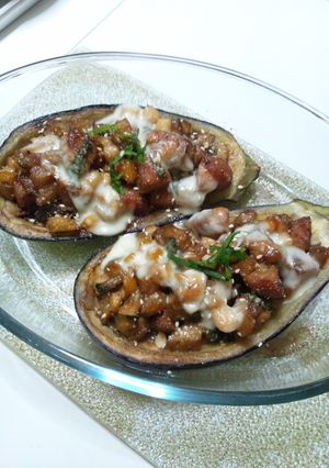 つくね入り♪米茄子の味噌チーグラタン-レシピのメイン写真