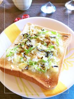 しらす×ピーマン×塩昆布 山葵和トースト-レシピのメイン写真