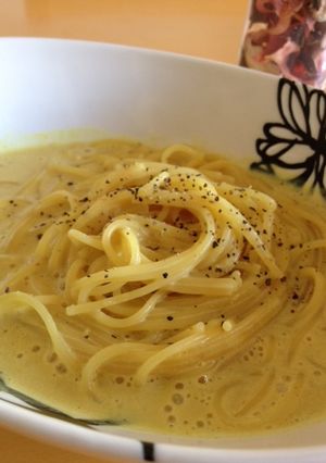 深夜の誘惑★カレー風味の偽カルボナーラ-レシピのメイン写真