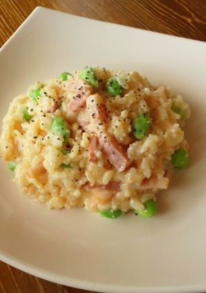 ベーコン&枝豆のたらこクリームリゾット-レシピのメイン写真