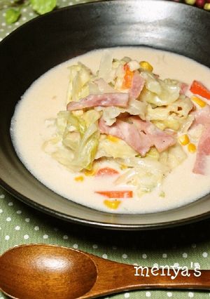 ベーコンとキャベツの温かクリーム煮-レシピのメイン写真