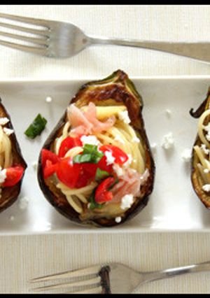 簡単おしゃれ♪生ハムと水ナスが器のパスタ-レシピのメイン写真