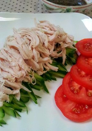 鶏胸肉で簡単に♪棒棒鶏＆手作りごまダレ-レシピのメイン写真