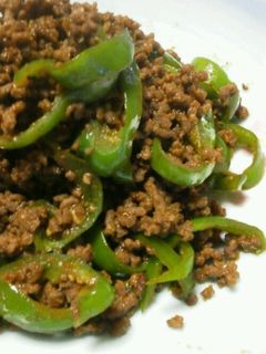 ピーマンと挽き肉のピリ辛炒め♪-レシピのメイン写真