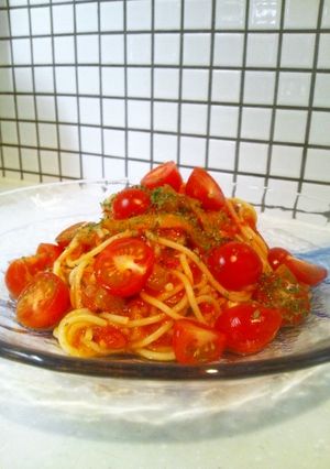 簡単☆ミニトマトたっぷりパスタ-レシピのメイン写真