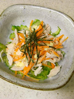 簡単茹でるだけ♪ささみ&ゴーヤサラダ-レシピのメイン写真
