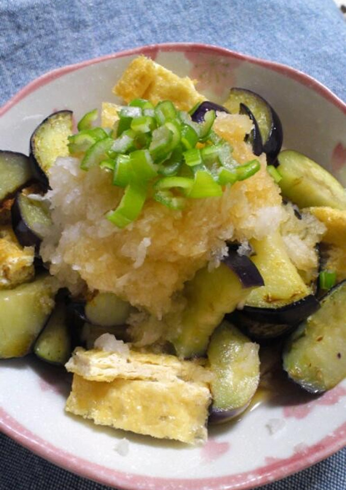 超簡単！！なすと油揚げの焼きびたし？！-レシピのメイン写真